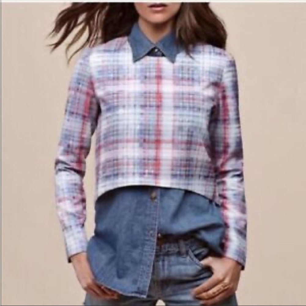 Nicholas Silk Plaid Blouse